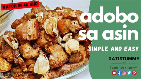 Adobo sa Asin: A Savory Twist to a Filipino Classic.